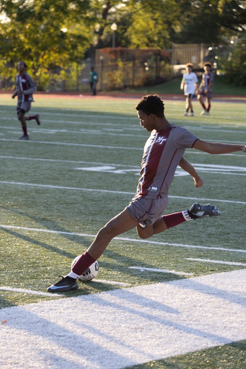 Soccer player running on the field